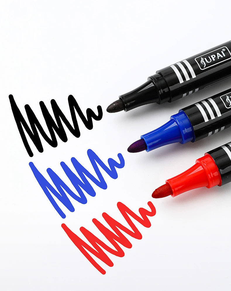 3 Pcs/Colors Permanent Marker Pens – Quick-Drying & Eraser-Resistant | For Note-Taking & Marking | Office Stationery.