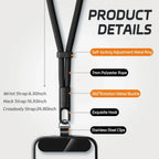 Adjustable Mobile Phone Strap Lanyard Crossbody Phone Lanyards Neck Rope with Patch for iPhone Cell Phone Hanging Cord Strap