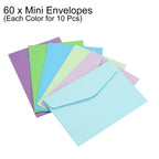 60Pcs 115x82mm Colorful Blank Mini Paper Envelopes Wedding Party Invitation Greeting Cards Gift Cover New Year Greeting Envelope