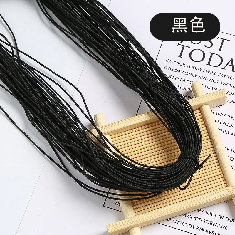 1.5mm Colorful High-Elastic Round Elastic Cord Rope Rubber Band Elastic Spandex Band Trim DIY Sewing Accessories