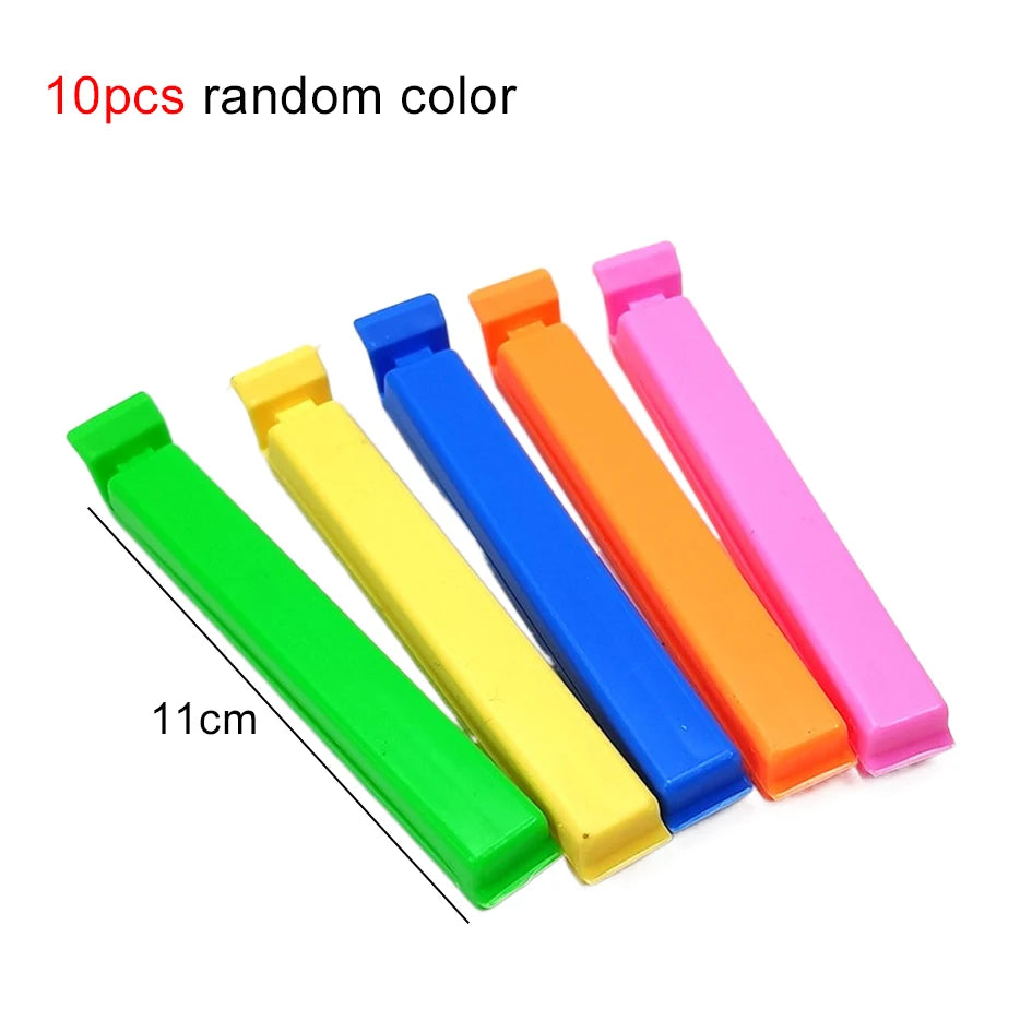 10/20Pcs Kitchen Storage Food Snack Seal Sealing Bag Clips Sealer Clamp Plastic Tool Kitchen Accessories Portable Bulk TMZ