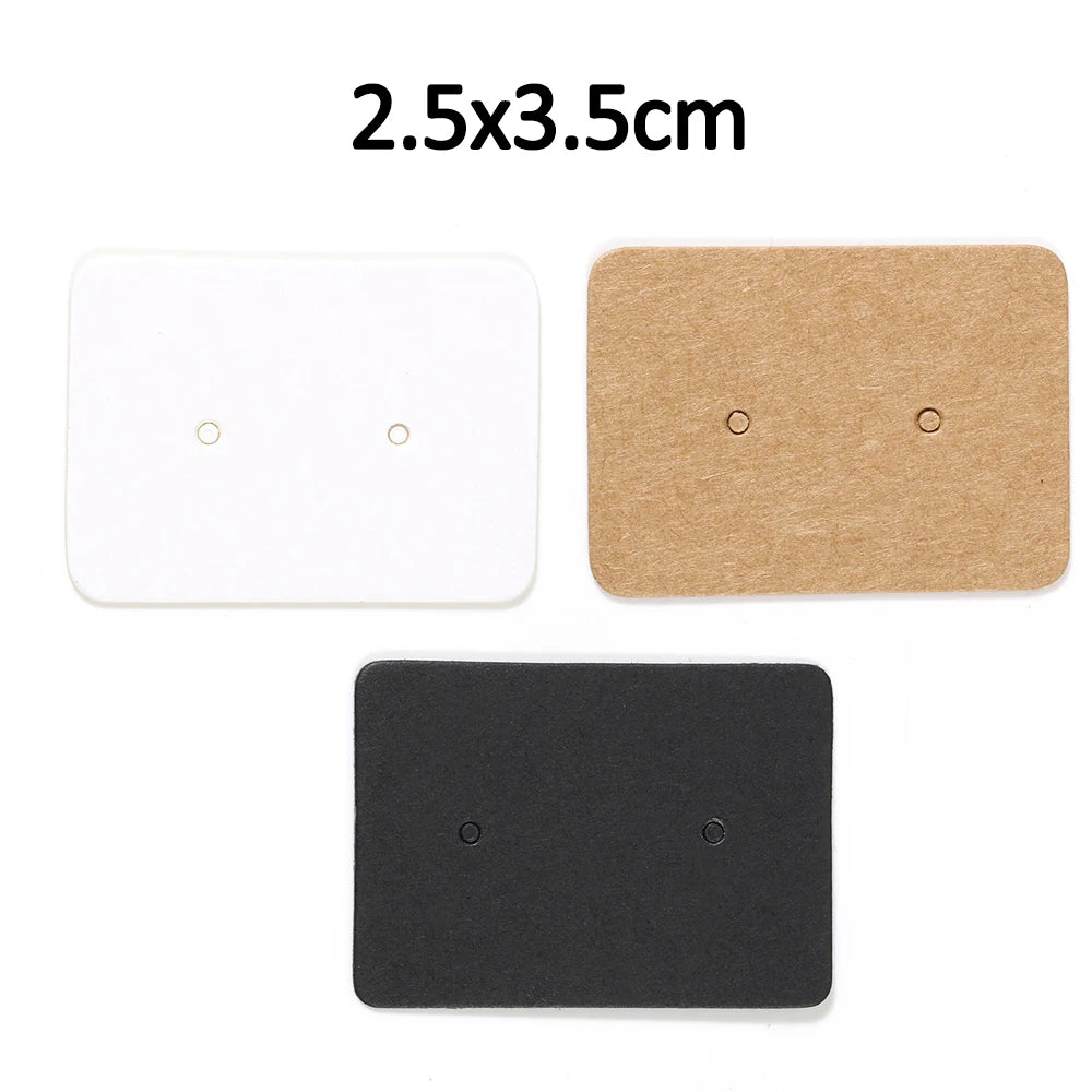 50-100pcs Cat Card Jewelry Display Cardboards Earrings Ear Studs Cards Necklace Flower Price Tags Cards DIY Storage Accessories
