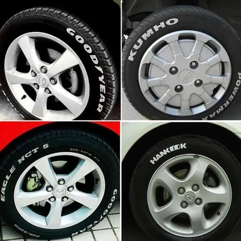3pcs White Paint Pen Paint Markers Waterproof Car Tyre Oil-Based Paint Pen Set Quick Dry And Permanent