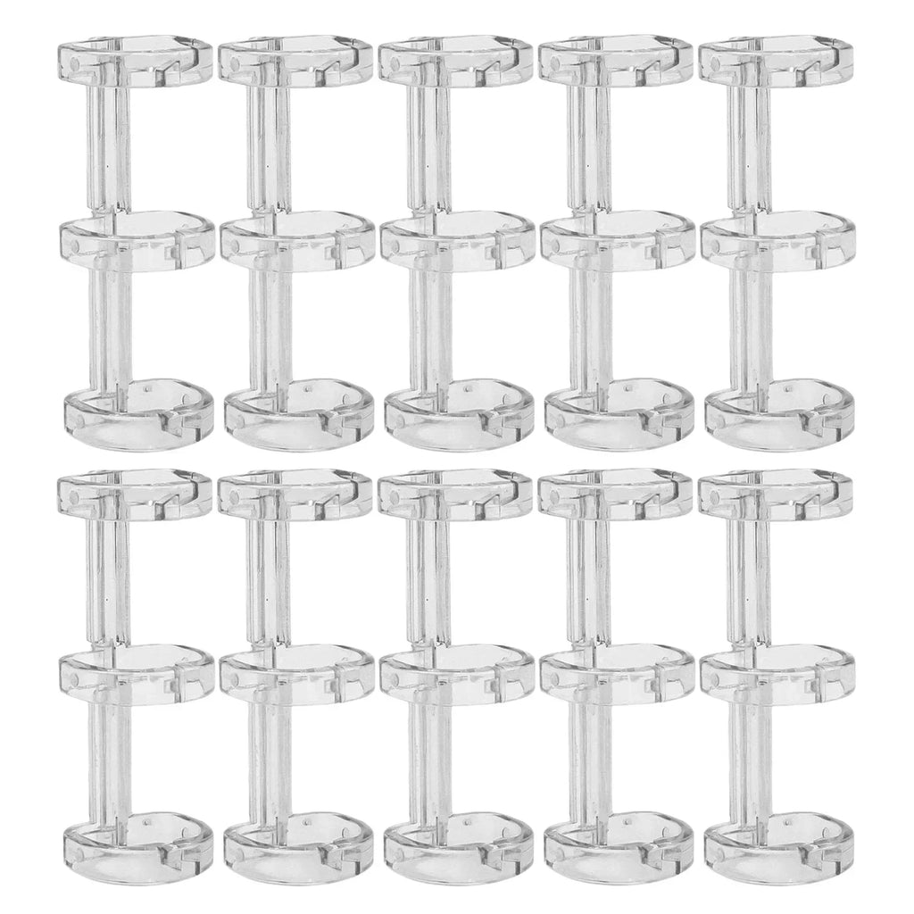 Removable Binder Book Binding Rings Plastic Book Rings Clear Folder Binder Clips Scrapbook Binding Button School Loose Leaf Clip