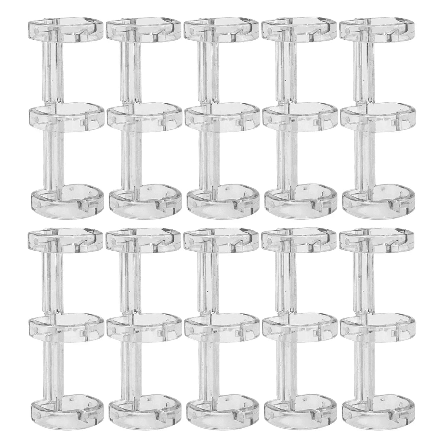 Removable Binder Book Binding Rings Plastic Book Rings Clear Folder Binder Clips Scrapbook Binding Button School Loose Leaf Clip