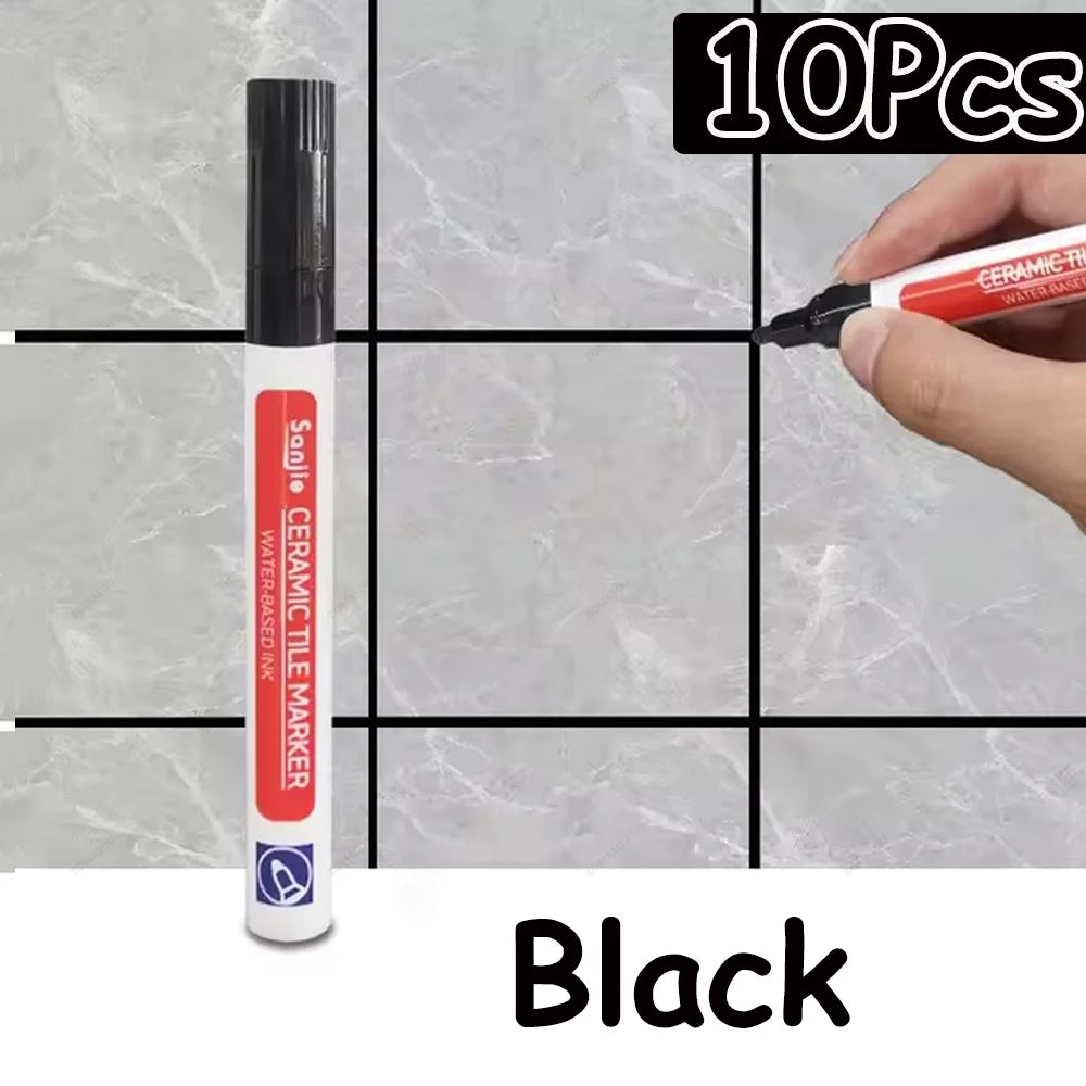 1-10Pcs 10 Colors Waterproof Tile Floor Marker Pen Wall Grout Pen for Kitchen Bathroom Ceramic Seam Paint Gap Repair Tools