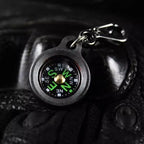 Mini Aluminum Alloy Compass Keychain Pendant Outdoor Hiking Camping Mini Portable Compass Bag Charm