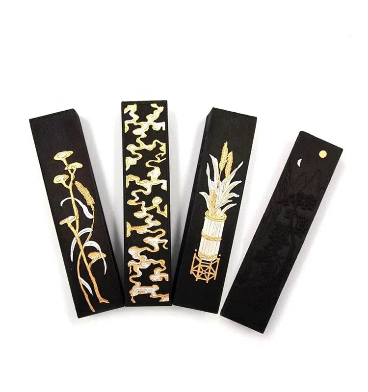 High End Chinese Shanghai Ink Ingot Calligraphy Painting Oil Soot Ink Blocks Chinese Calligraphy Brush Oil Smoke Ink Stick Stone
