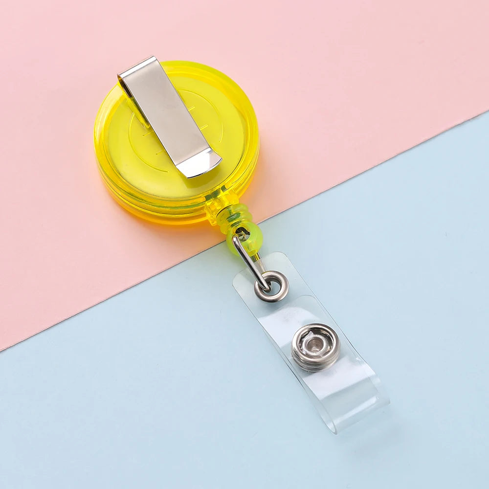 Retractable Steel Cord Pull Reel Keychains Spring Buckle Clasp Wire Rope Key Ring Recoil ID Card Holder Key Chain Multiple Tools