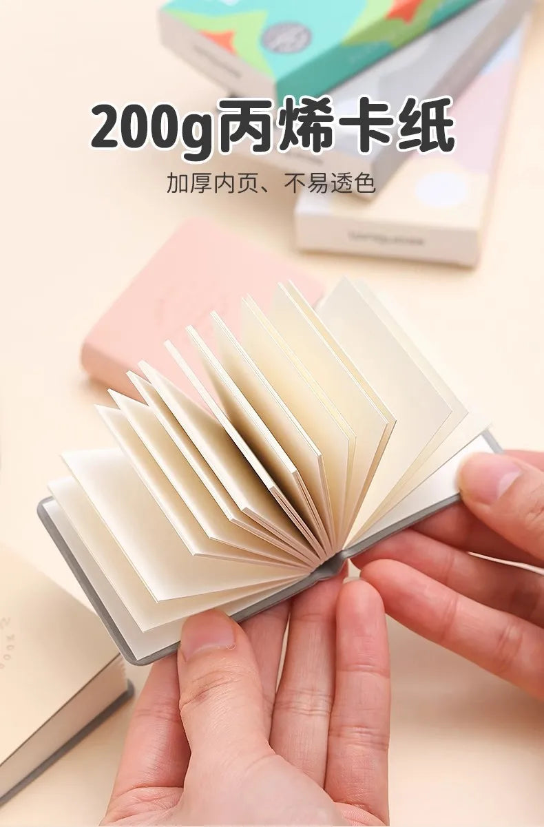 3pcs/set Colorful Mini Drawing Books Square Watercolor Sketchbook Thick Paper Drawing Books Study Art Art Supplies