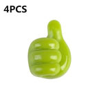 Silicone Thumb Wall Hook Cable Management Wire USB Organizer Clips Wall Hooks Hanger Storage Holder For Kitchen Bathroom Home