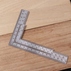 Stainless Steel L Square Ruler Measuring Tool High-Accuracy Metal Ruler Small Frame Double-Sided Mini Ruler Educational