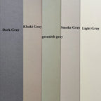 A4 200gms 30 Sheets Double Sided Gray Hard Cardstock Light Gray Smokey Gray Khaki Dark Gray Colored Pencil Drawing Paper