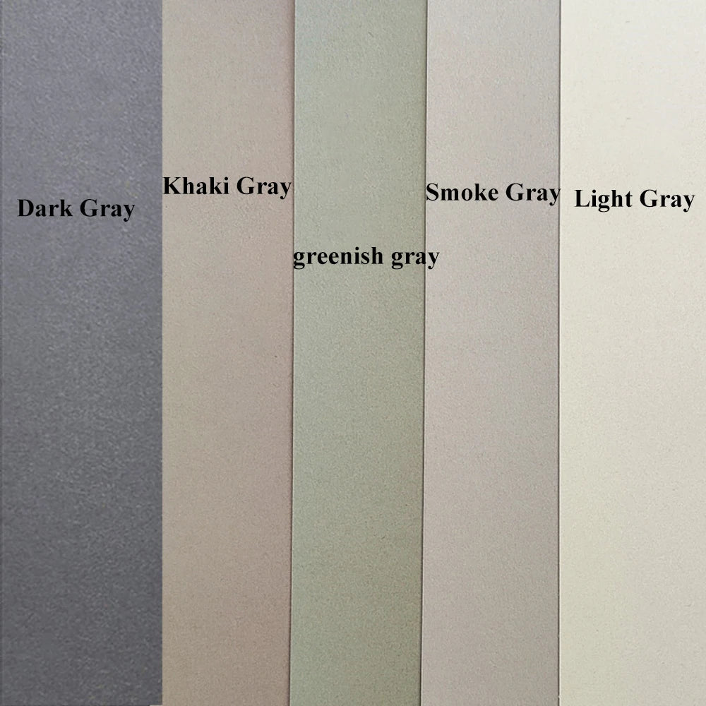A4 200gms 30 Sheets Double Sided Gray Hard Cardstock Light Gray Smokey Gray Khaki Dark Gray Colored Pencil Drawing Paper