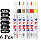 6/12 Pcs Paint Pen Metal Paint Pen Waterproof Colorful Oil-based Markers Industrial Marking Painting Graffiti Paint Oil Pen