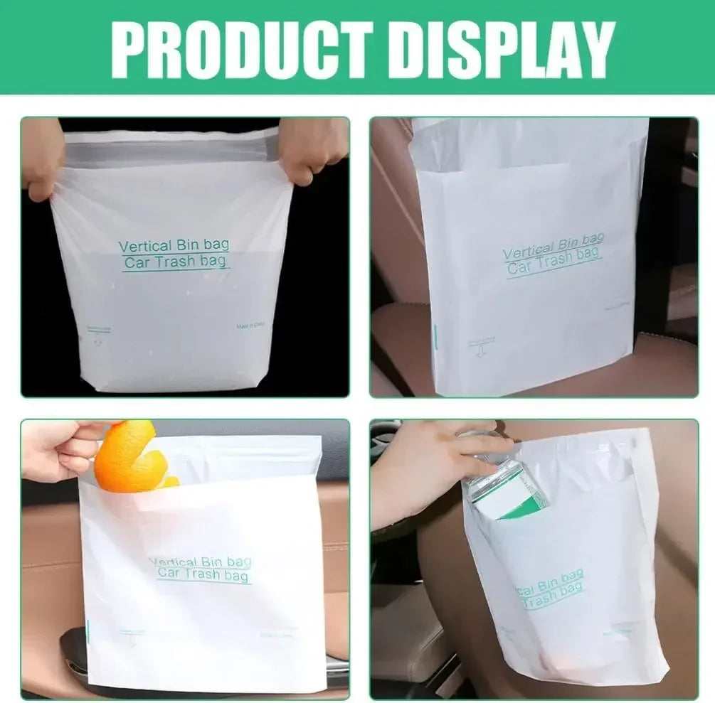 Self-Adhesive Disposable Trash Bag Thicken Waterproof Garbage Bag Leak-Proof Rubbish Storage Bag for Car/Home/Office