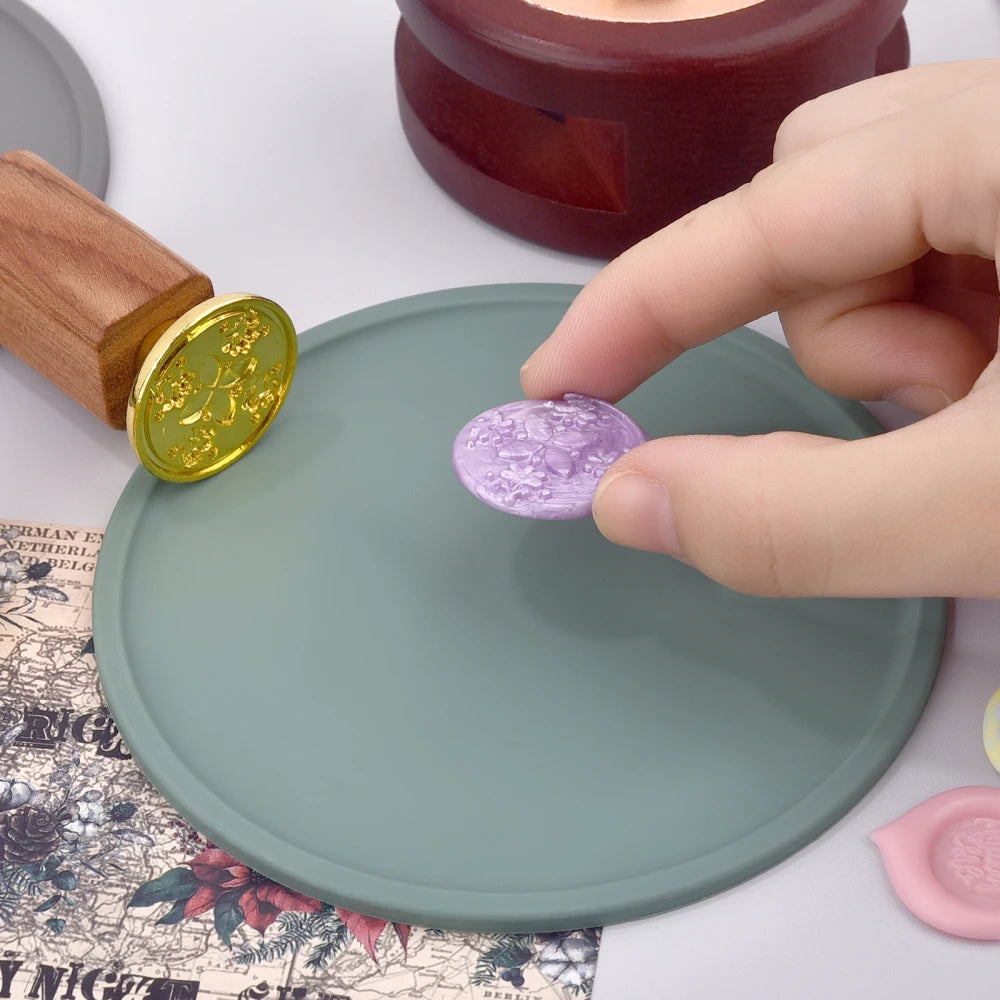 Wax Seal Stamp Silicone Mold Pad Multiple Sizes Sealing Wax Mould Mats Sealing Fix Shapes Envelope Invitation DIY Scrapbook Tool