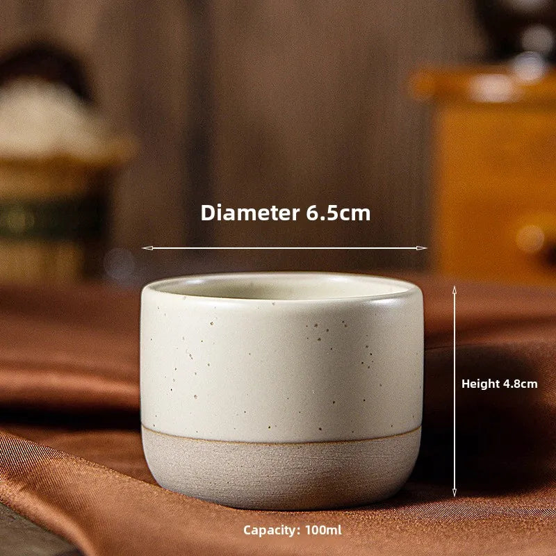 100/180/230ml Ceramic Coffee Cup Handmade Ceramic Round Japanese Tea Cup Easy To Clean BPA Free Suitable for Coffee Latte Tea