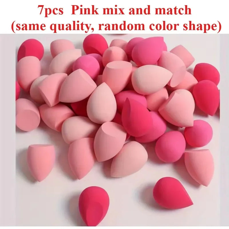 4/7/18 Piece Makeup Sponge Set Suitable for Liquid BB Cream Powder Application Makeup Egg Dry Wet Dual-Use Powder Puff Girl