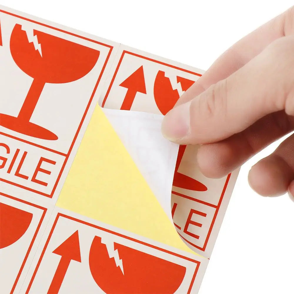 60pcs/lot Fragile Warning Label Sticker Hazard Warning Sign Handle With Care Keep Express Label Adhesive