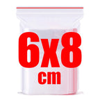 500/100pcs Self Sealed Bags Plastic Storage Bag for Jewelry Food Pills Transparent Zipper Storage Bag Package Pouches Wholesale