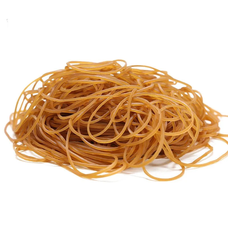 100/200Pcs Office Daily Use Rubber Band 70*1.4mm Yellow Elastic Bands High Elasticity Packaging Supplies