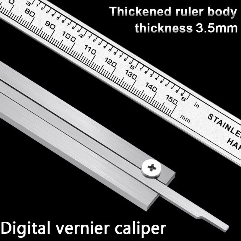 High Precision Digital Caliper - Electronic Display Thickness Gauge - Industrial Grade Stainless Steel Precision Measuring Tool