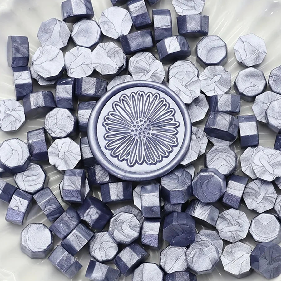 100pcs/bag Octagonal Sealing Wax Beads for Wax Stamps is Suitable for Wedding Invitations, Envelope Cards, Christmas Gift