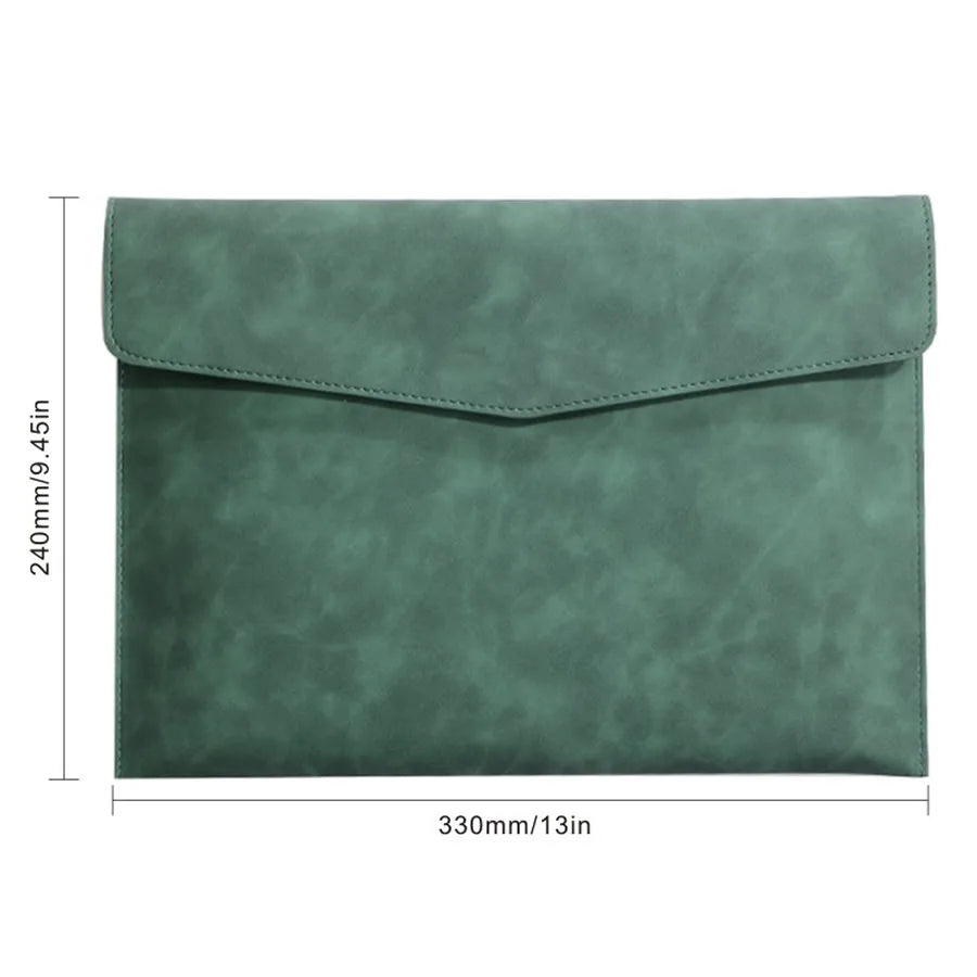 PU Leather A4 Document Bag, 7 Colors, File Folder for Office & Travel, Stylish Organizer