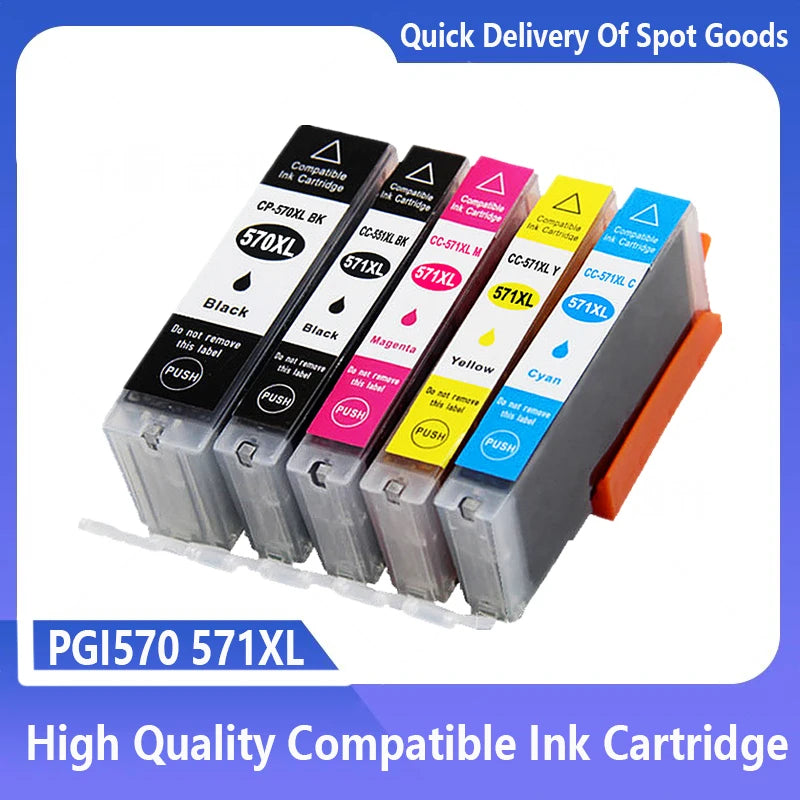 For Canon PGI 570XL CLI 571XL PGI570 Compatible Ink Cartridge For Canon PIXMA TS5050 TS5051 TS5053 TS5055 TS6050 TS6051 TS6052