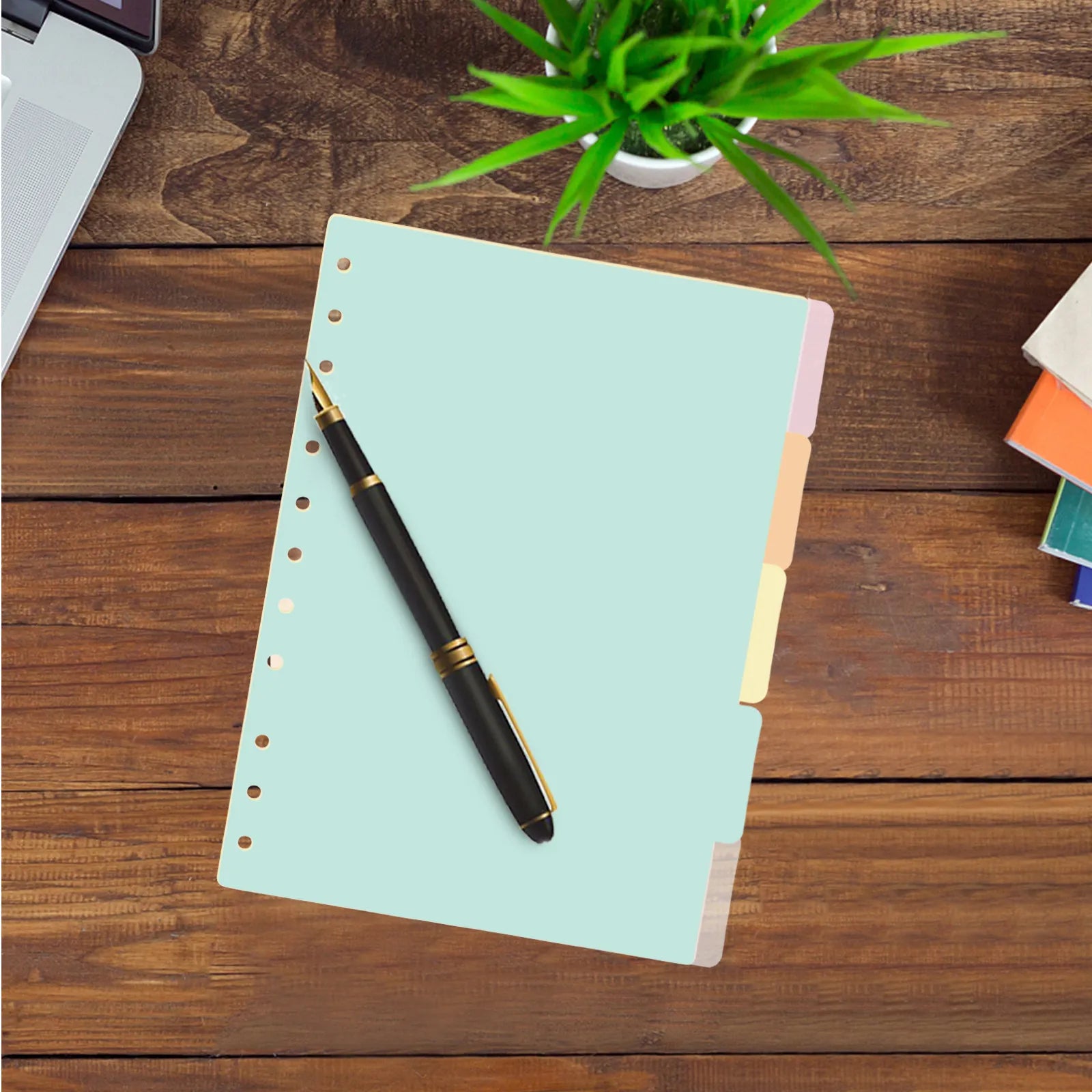 5Pcs Plastic Page Dividers B5 11 Holes Notepad Index Divider Easy to Use Classification Tabs Vibrant Colored Loose-Leaf