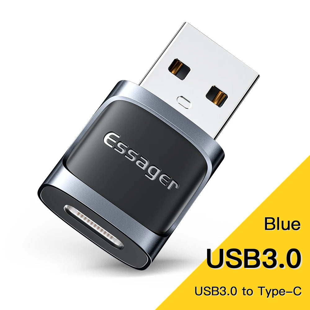 Essager USB C To USB 3.0 OTG Adapter Type C Female Converter USB-C Male To Micro Adapter For Xiaomi 12 POCO Oneplus ipad Macbook