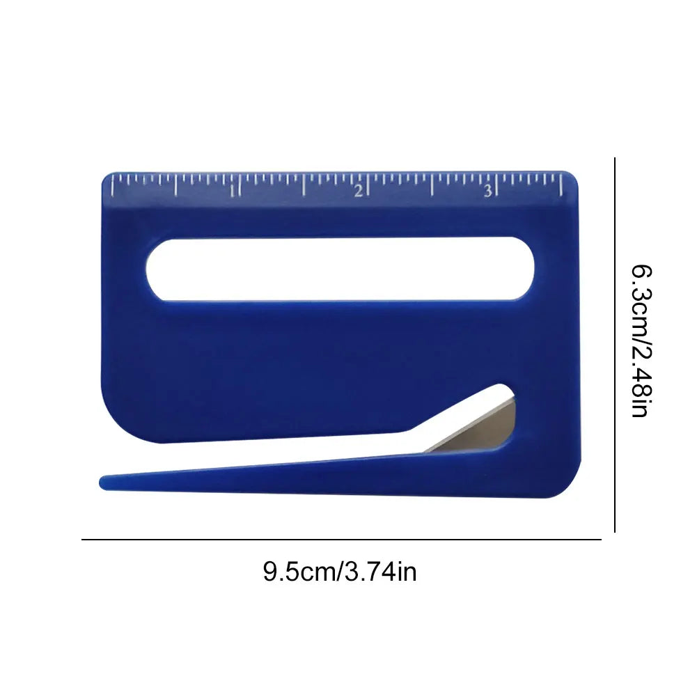 1Pc Plastic Letter Opener With Ruler Envelope Mail Slitter With Razors Wrapping Cutter Opener With Pointed End, Magnifying Glass