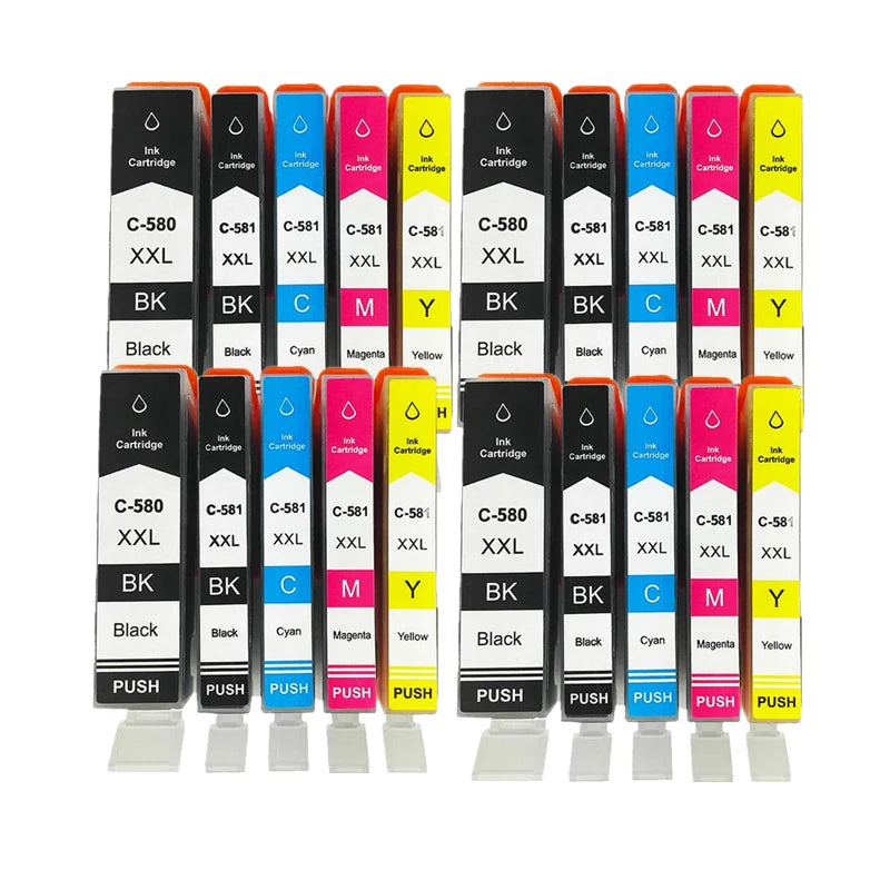 Compatible Ink Cartridges PGI580 CLI581 PGI 580 581 For Canon Pixma TS705 TR7550 TR8550 TS6150 TS6250 TS8150 TS8250 Printer