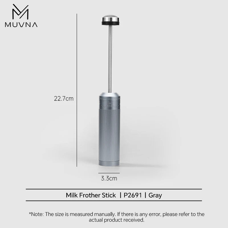 Muvna New Electric Milk Frother Stick，Wireless Batidor Eléctrico Ender for Barista Latte Art Accessories