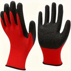 1/10pairs Non-slip Thicken Latex Rubber Safety Work Gloves Palm Coated Gloves Mechanic Working Gloves for Garden WorkTools