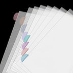 A4 Clear Sheet Protectors with Tabs, 8 Tabs, 2 Sets, Clear Plastic Dividers for 3 Ring Binder, Insertable Index Page Divider