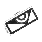 Drawing Measurement Ruler Set Aluminum Alloy Professional Geometry Triangle Straightedge Protractor School Office Stationery