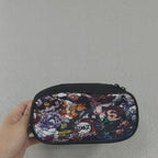 Nime Demon Slayer Kimetsu No Yaiba Pencil Pen Case Stationery Bag Pouch Holder Box Organizer for Teens Girls Adults Student.
