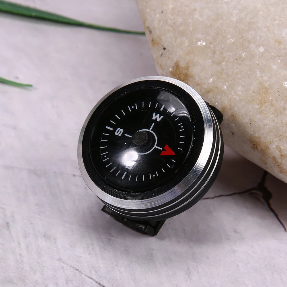 Mini Watch Strap Button Compass for Paracord Bracelet Survival Mini Pocket Compass Outdoor Hiking Camping Accessories Tools