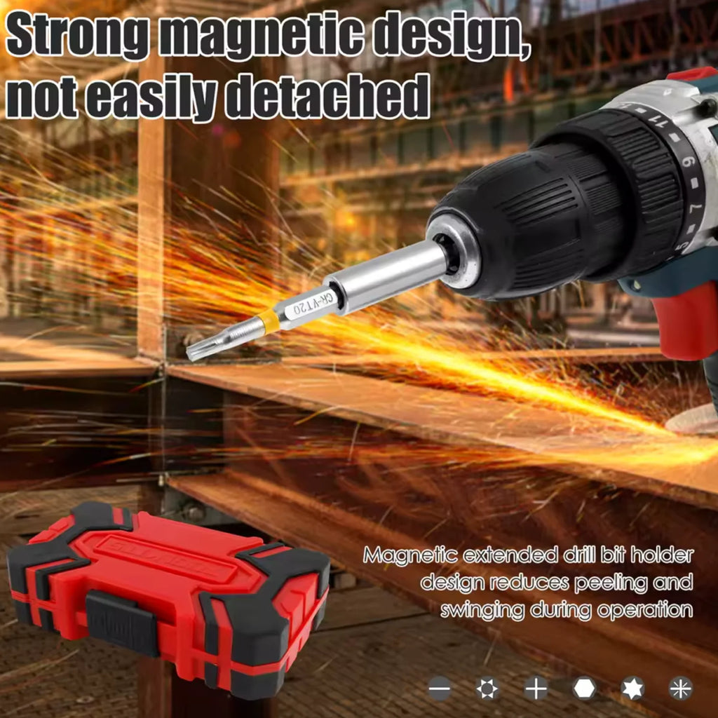 83Pcs Screwdriver Bit Set Impact Driver Drill Bit Set with Magnetic Nut Driver S2 Steel Cross Slot, Slotted,Square,Star,Hex,Torx
