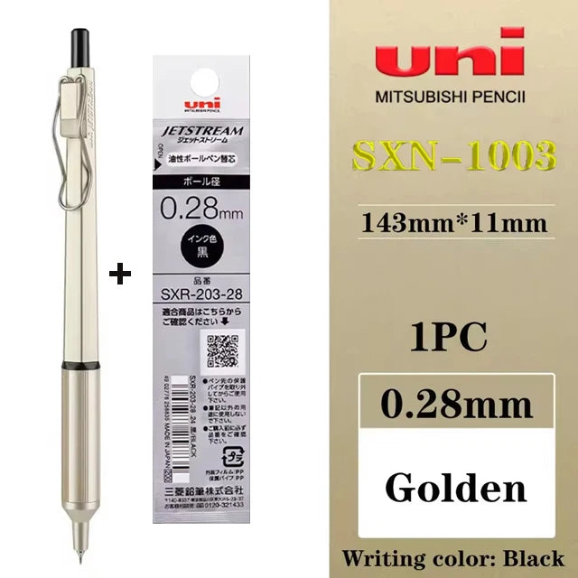 Uni SXN-1003 JETSTREAM EDGE Ballpoint Pens Ultra-fine Luxury Men's Pen, Small-word Annotations Fine Writing Japanese Stationery