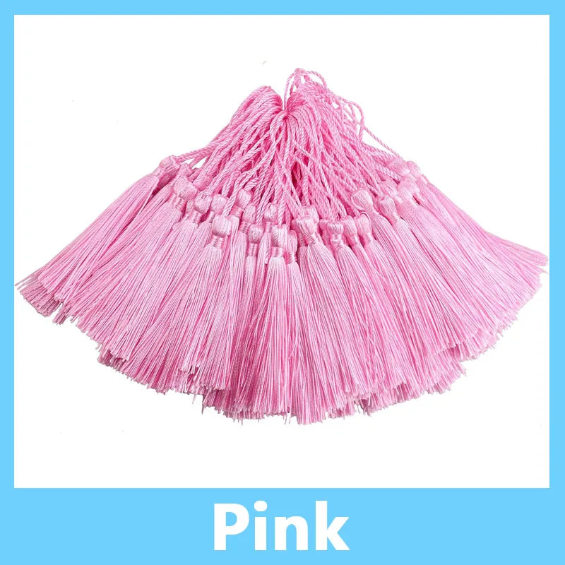 100pcs/Pack 13cm Tassel Silk Fringe Silky Floss Bookmark Tassels Mini Tassels for DIY Craft Jewelry Making Souvenir Bookmarks