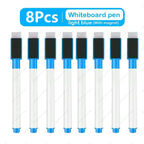 1-48Pcs Magnetic Erasable Whiteboard Pen Color Options Numbering Stationery Office Teaching Supplies for Blackboard Student Note