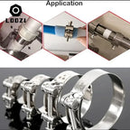 304 Stainless Steel Powerful Hose Pipe Tube Clamps Exhaust Air Water Pipes Durable Sealing Powerful Strength Repair Welding Tool