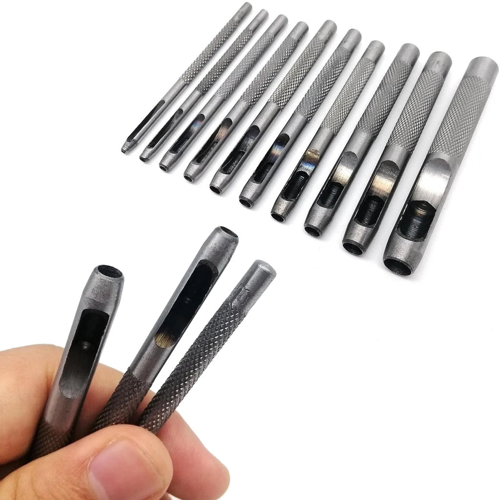 High Quality Steel 1mm 2mm 3mm 4mm 5mm 6mm 8mm to 20mm Round Hole Punch Tool Hollow Cutter for Leather Craft Belt Bag Clothing