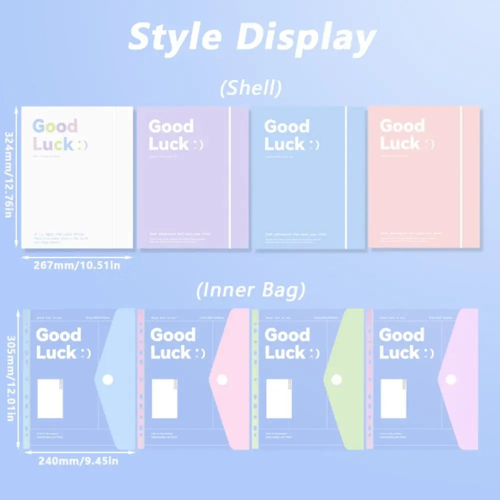 INS Style Loose Leaf A4 File Folder Transparent Detachable Data Book Students Stationery Office Storage Booklet School Office