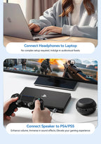 Essager USB Sound Card External Mini Sound Card USB to 3.5mm Interface Stereo Audio Adapter for PS4 PS5 Swittch Laptop Headset