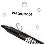 6PCs/Set Permanent Marker Pen Fine Point Waterproof Markers Thin Nib Crude Nib Black Blue Red Ink 1.5mm Fine Color Marker Pens