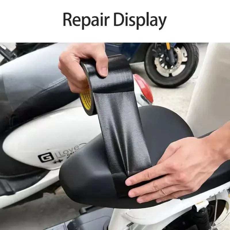 Black Super Adhesive Fabric Duct Tape Electric bicycle seat repair tarpaulin repair Black Cloth-based Adhesive Tape Packing tape